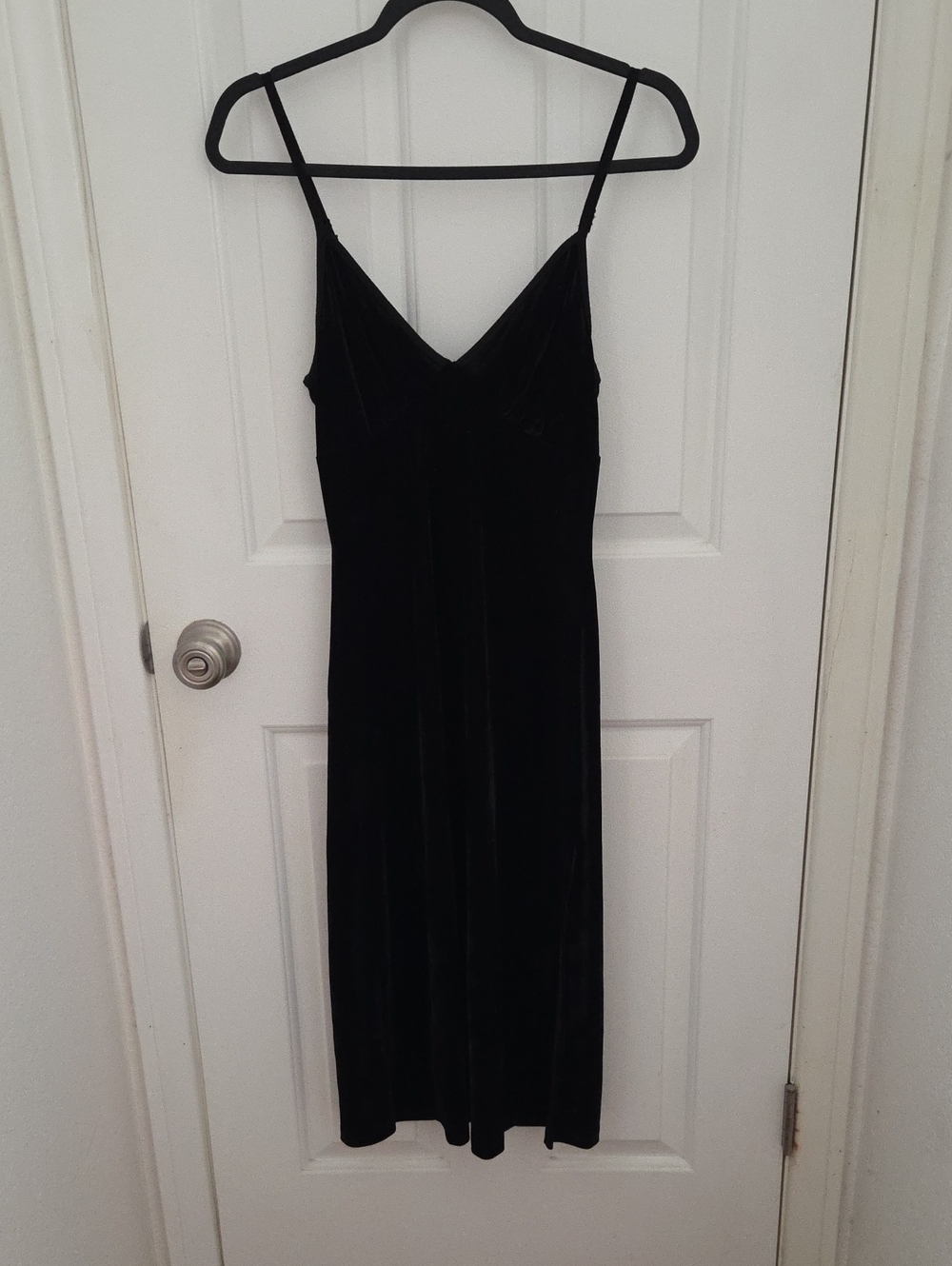 Band of the free Black Velvet Spaghetti Strap Dress